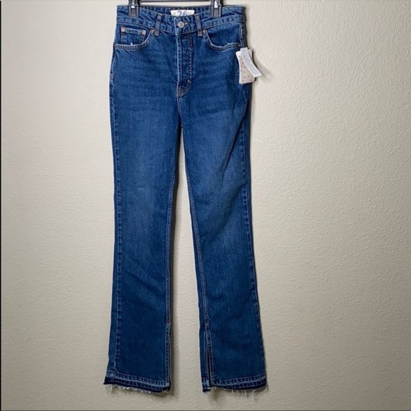 Free People Emma High Waist  Hem Boot Cut Jeans - Picture 2 of 4